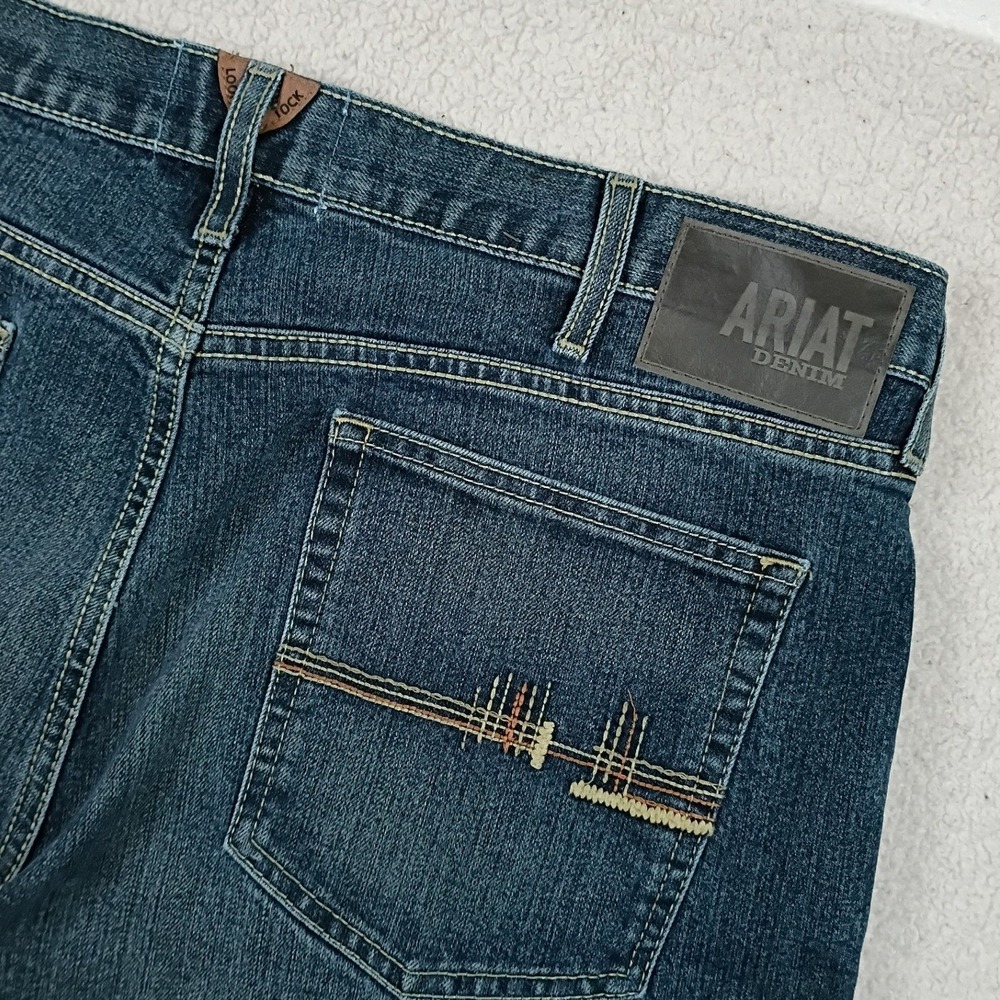 Ariat M4 Derek Bootcut Jeans Mens 40x30 Blue Relaxed Fit Western Cowboy Utility